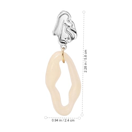 LIOOBO Asymmetrische Dangle Ohrringe Damen Metall Falten Design Modisch Leicht Schmuck von LIOOBO
