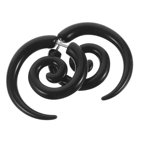 LIOOBO Asymmetrische Schnecken Spiralohrringe aus Leicht und mit Flügelform Vielseitig als Fake Gauge und Helix Piercing Ohrringe für Damen für Party und Alltag von LIOOBO