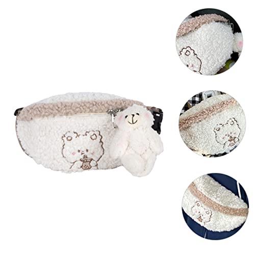 LIOOBO Bauchtasche Damen Flauschige Gürteltasche mit Bärenmuster Weiche Hüfttasche für Alltag Reisen Shopping für Frauen von LIOOBO
