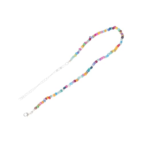 LIOOBO Boho Kurze Halskette Handgefertigt Bunte Perlen Schmuck Damen Modisch Passend für Alltag und Strandurlaub von LIOOBO