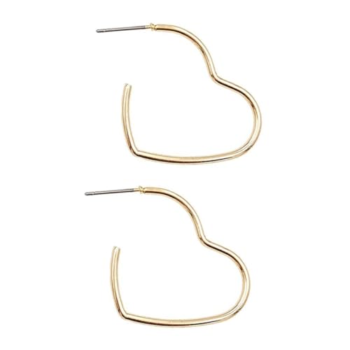 LIOOBO Chic Damen Ohrstecker Herzform Alloy Ohrschmuck Modisch Elegant Leicht Tragbar für Frauen und Mädchen Alltagsschmuck von LIOOBO