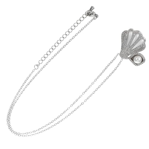 LIOOBO Choker Halskette mit Süßwasser Imitationsperlen Silber Kette für Damen Formelle Anlässe Funkelnde Bequeme für Valentinstag Besondere Anlässe von LIOOBO