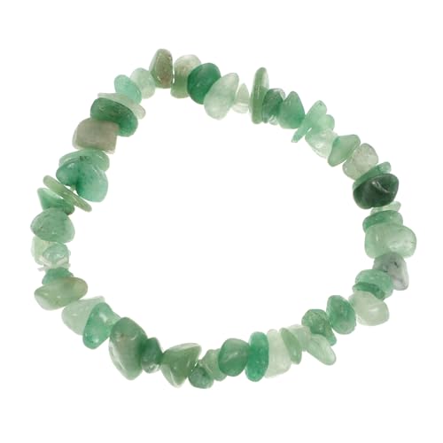 LIOOBO Steinperlen Armband Für Damen Grüne Naturstein Perlenarmband Exquisiter Handgelenk Schmuck Minimalistisches Design Einstellbare Größe Mode Accessoires von LIOOBO