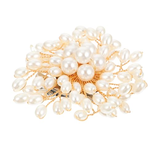 LIOOBO Damen Brosche mit Elegantem Perlen Design Modische Anstecknadel für Brautkleid Vielseitiger Haarschmuck und Corsage für Hochzeit Geeignet für Schal Mantel und Pullover von LIOOBO