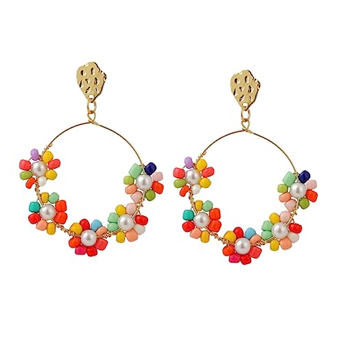 LIOOBO Damen Ohrhänger mit Bunten Acrylperlen Handgefertigte Geometrische Bead Ear Pendants Leichte Ohrdekoration für Alltag und Besondere Anlässe LIOOBO Damen Ohrhänger mit Bunten Acrylperlen Handgefertigte Geometrische Bead Ear Pendants Leichte Ohrdekoration für Alltag und Besondere Anlässe von LIOOBO