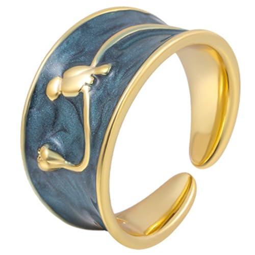 LIOOBO Damen Ring Hochwertigem mit Einzigartigem Design Verstellbarer Offener Fingerreif für Alltag Partys und Leicht und Hautfreundlich Langlebig und Komfortabel LIOOBO Damen Ring Hochwertigem mit Einzigartigem Design Verstellbarer Offener Fingerreif für Alltag Partys und Leicht und Hautfreundlich Langlebig und Komfortabel von LIOOBO