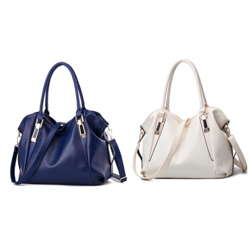 LIOOBO Damen Umhängetasche PU Cremeweiß Große Kapazität Stilvolle Abend Clutch Geeignet für Hochzeit Party Bankett und Festliche Anlässe von LIOOBO