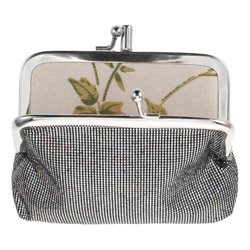 LIOOBO Kiss-Lock-geldbörse Für Damen Vintage-münzhalter Kleiner Mini-Clutch Mit Schnallenverschluss Für Karten Und Münzen von LIOOBO