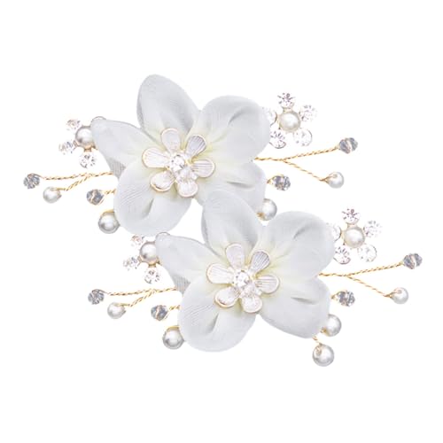 LIOOBO Detachable Schuhclips Goldene Hochzeit Deko Abnehmbare Pumps Clips Stilvolle Blumenverzierung für Brautschuhe und Partyaccessoires Damen Schmuck von LIOOBO