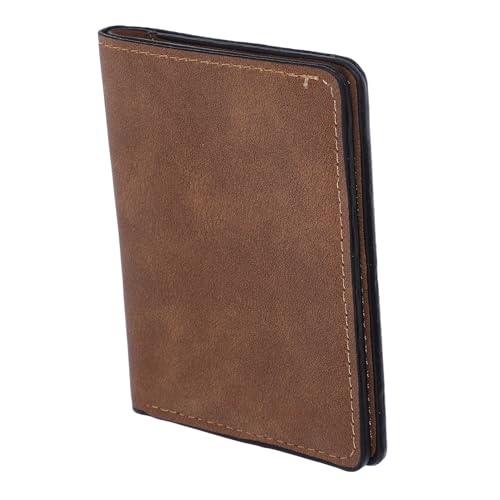 LIOOBO Dünnes Kreditkartenetui für Damen Ultraleichter Kartenhalter mit Mehreren Fächern für Reisen und Alltag Minimalistisches Design Braun für Ausweise und Kreditkarten von LIOOBO