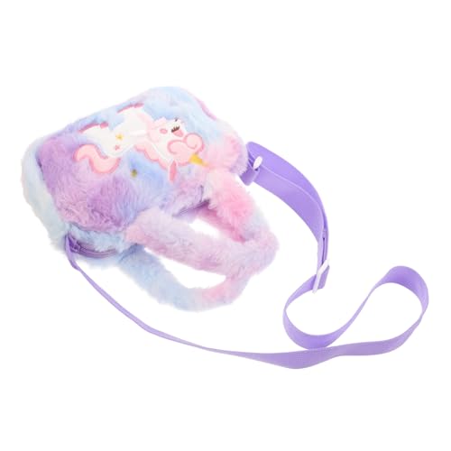 LIOOBO Einhorn Plüsch Umhängetasche Junge Mädchen Cartoon Geldbörse Schultertasche Mit Reißverschluss Für Mädchen Als Geschenkidee von LIOOBO