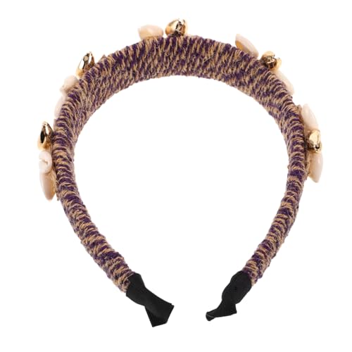 LIOOBO Frühlingsstirnband Mit Muschel-haarschmuck Stirnbänder Für Frauen Muschelperle Kopfbedeckung Strand Haaraccessoires Für Damen Und Mädchen von LIOOBO