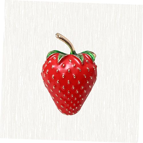 LIOOBO Erdbeer Brosche Anstecknadel aus Langlebigem Material Dekorativer Schalverschluss und Kleidungs Breastpin Modisches Accessoire für Mädchen und Damen Vielseitig für Kleider Taschen von LIOOBO