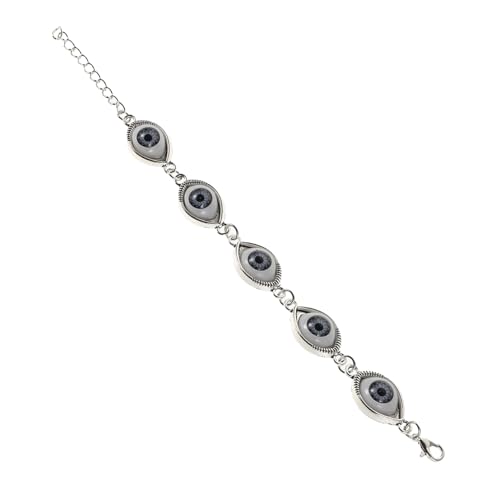 LIOOBO Vintage Evil Eye Armband Für Damen Verstellbares Fashion Schmuckstück Mit Einzigartigem Design Punk Stil Bead Armband Für Jede Gelegenheit Und Outfit von LIOOBO