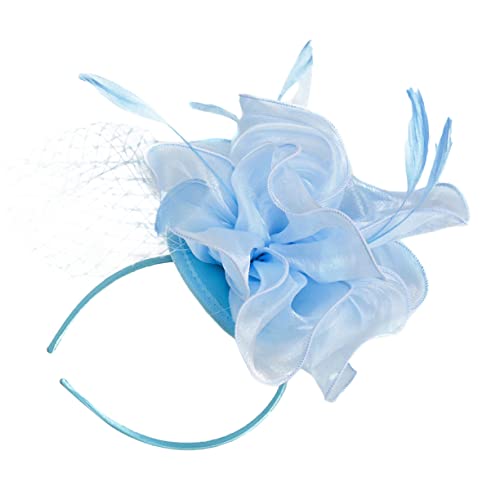 LIOOBO Fascinator Hut Haarklammer mit Blumen Eleganter Kopfputz für Hochzeiten Teepartys und Vielseitiges Haaraccessoire für Damen und Mädchen von LIOOBO
