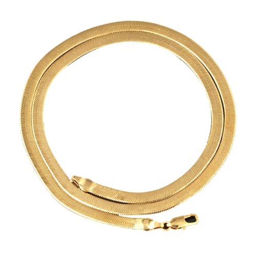 LIOOBO Flache Schlangenkette Gold mit Halskette für Männer Lange Schmuckkette für LIOOBO Flache Schlangenkette Gold mit Halskette für Männer Lange Schmuckkette für von LIOOBO