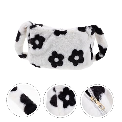 LIOOBO Plüsch Handtasche Für Damen Mit Blumen-druck Leicht Und Tragbar Für Partys Shopping Und Alltag Als Schultertasche Oder Achseltasche von LIOOBO