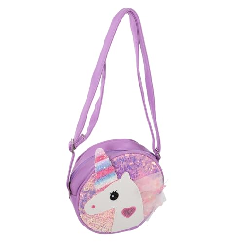 LIOOBO Glitzernde Einhorn Umhängetasche für Mädchen Niedliche Schultertasche mit Pailletten Verstellbarer Riemen Stylische Kindergeldbörse als für Kleine Mädchen von LIOOBO