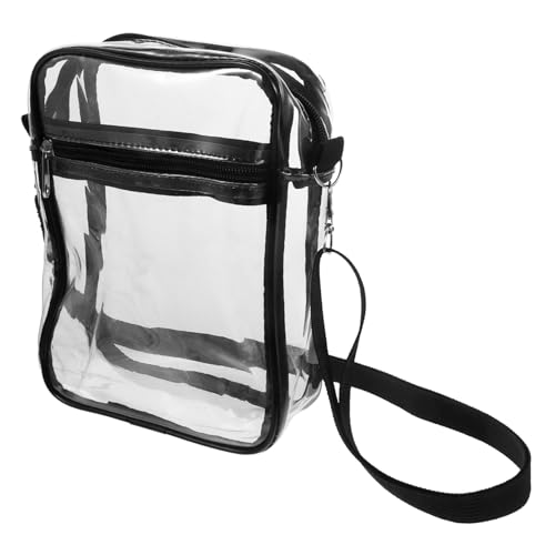 LIOOBO Große Transparente Crossbody Tasche aus Wasserabweisendem PVC Leichte Strapazierfähige Umhängetasche für Alltag Reisen und Strand Vielseitige Multifunktionale Einkaufstasche von LIOOBO