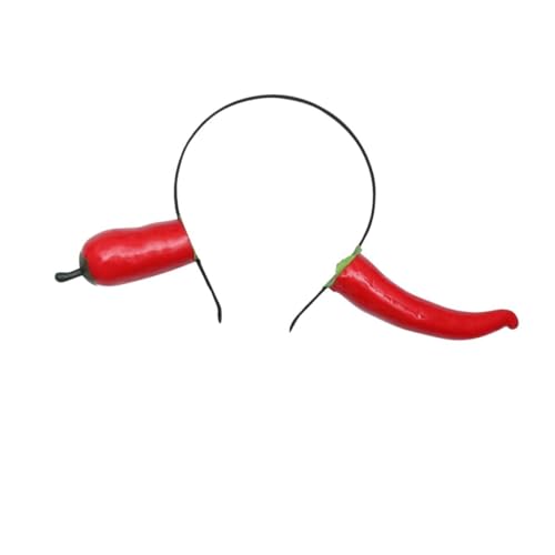 LIOOBO Haarreif Für Erwachsene Party Kopfbedeckung Lustige Pfeffer Kopfschmuck Haar Zubehör Mit Exquisiter Verarbeitung Und Festem Sitz Für Cosplay Und Fotoshootings von LIOOBO