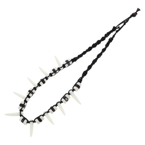 LIOOBO Herren Bohemian Wolfzahn Halskette Handgefertigtes Geflochtenes Design Modischer Anhänger für Alltag Einzigartiger Schmuck mit Bohemischem und Stilvollem Ausdruck LIOOBO Herren Bohemian Wolfzahn Halskette Handgefertigtes Geflochtenes Design Modischer Anhänger für Alltag Einzigartiger Schmuck mit Bohemischem und Stilvollem Ausdruck von LIOOBO