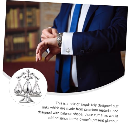 LIOOBO Manschettenknöpfe Herren Aus Kupfer Stilvolle Ärmelknöpfe in Balance Form Dekorative Verschlüsse Für Hemden Modisches Accessoire Für Männer Geschenkidee Für Besondere von LIOOBO