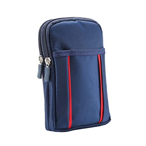 LIOOBO Hüfttasche Damen Doppellagige Nylon Gürteltasche Mit Reißverschluss Wasserfest Praktische Telefonaufbewahrung Für Reisen Und Outdoor Sportarten von LIOOBO