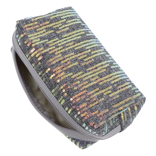 LIOOBO Kawaii Kosmetiktasche mit Pailletten Große Kapazität Tragbarer Reise Make Up Organizer Eleganter Toilettenbeutel für Damen für Zuhause und Unterwegs von LIOOBO