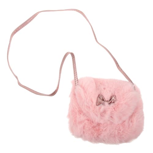 LIOOBO Kindertasche Umhängetasche Flauschige Schultertasche mit für Mädchen Weiche Plüsch Robust und Geräumig für Schlüssel Karten für Alltag Shopping und Partys von LIOOBO