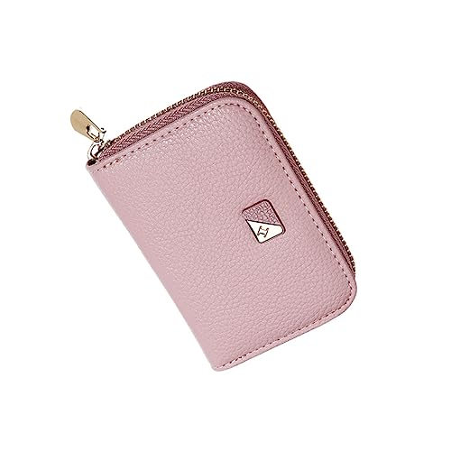 LIOOBO Minitasche Für Damen Tragbare Geldbörse Mit Reißverschluss Kleine Ausweisfach Leicht Und Robust Für Visitenkarten Bargeld Und Kleine Gegenstände von LIOOBO