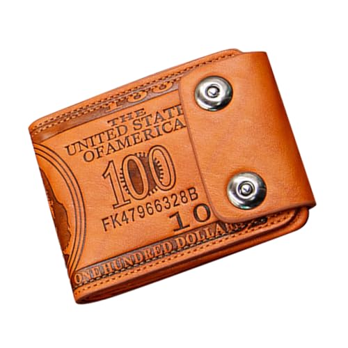 LIOOBO Kleine Herren-geldbörse Aus Leder Tragbares Bifold-Portemonnaie Mit Doppelknopfverschluss Fächer Für Bargeld Karten Und Münzen Stylisches Vintage-Design Für Ordnung Und Eleganz von LIOOBO