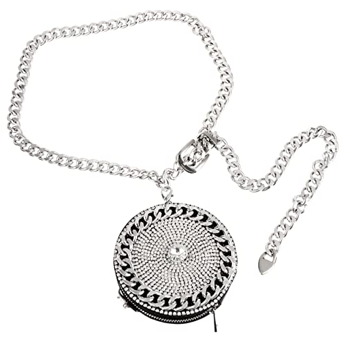 LIOOBO Kleiner Gürteltasche mit Strass für Damen Glitzer Umhängetasche Verstellbare Kette Leicht und Tragbar für Partys und Reisen von LIOOBO