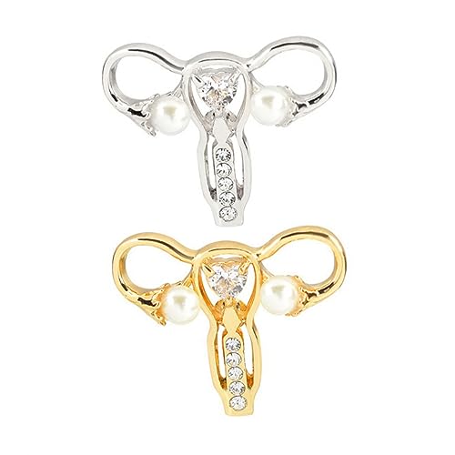 LIOOBO Kreative Gebärmutter Brosche Legierung für Frauen und Mädchen Goldene Anstecknadel für Kleidung Taschen Hüte und Schals Perfektes für Besondere Anlässe von LIOOBO
