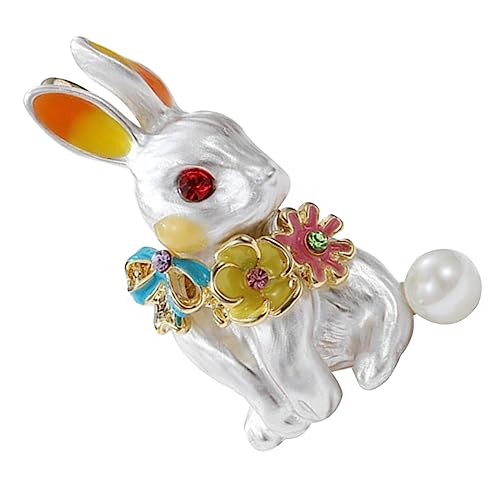 LIOOBO Kreative Kaninchen Brosche Süße Anstecknadel für Frauen als Modisches Accessoire für und Geburtstagsfeiern Langlebig und Hautfreundlich von LIOOBO