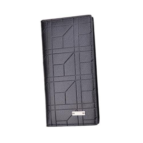 LIOOBO Langes Herrenportemonnaie aus Robustem Pu Material mit Praktischem Reißverschluss Multifunktionales Kartenetui für Geld und Münzen Stilvoller Dunkler Kaffee Farbton Langlebig und von LIOOBO