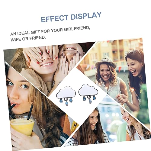 LIOOBO Leichte Damen Ohrringe Wolkenform Regen Tropfen Eardrop Schmuck Alloy Modisch Süße Ohrstecker Für Alltag von LIOOBO