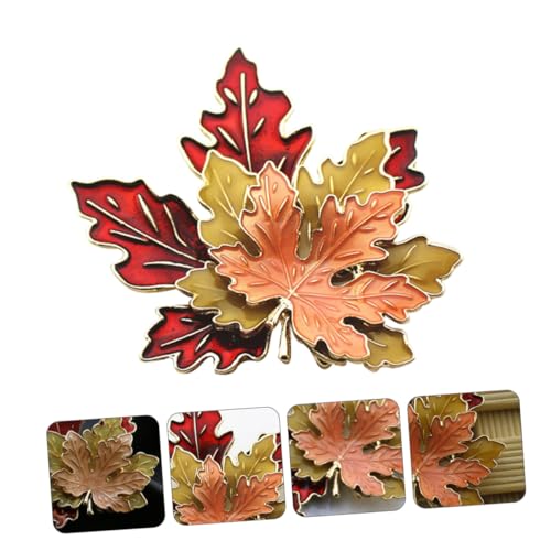 LIOOBO Maple Leaf Corsage Brosche aus Sicherer Nadelverschluss Vielseitiger Herbstdeko Anstecker für Kleidung Taschen Hüte und Festliche Outfits von LIOOBO