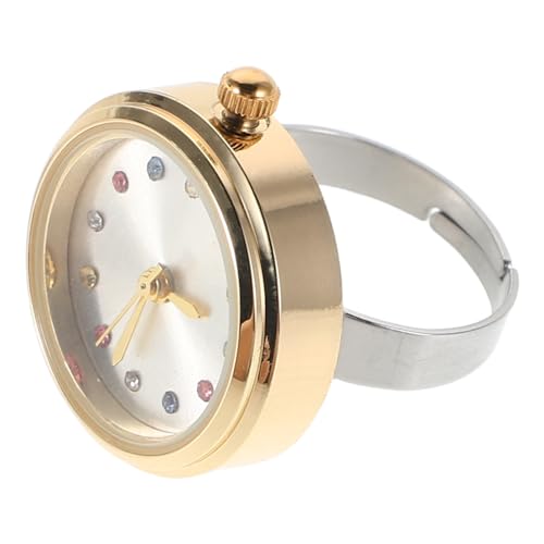 LIOOBO Mini Fingeruhr mit Funkelnden Strasssteinen Langlebige und Wasserdichte Quarzuhr für Schüler und Frauen für Studium und Freizeit Modisches Accessoire von LIOOBO