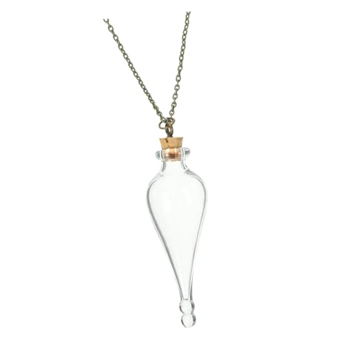 LIOOBO Mini Wishing Bottle Kette Klare Glasflasche Leeres Fläschchen DIY Glücksflasche Schmuck für und Erinnerungen für und Persönliche Projekte von LIOOBO