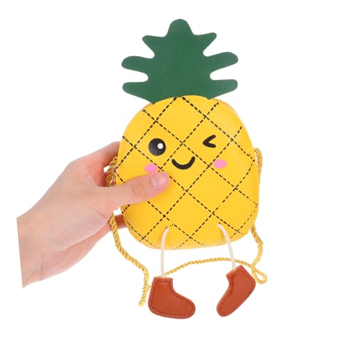 LIOOBO Niedliche Ananas Umhängetasche für Kompakt Leicht und Langlebig Praktische Crossbody Geldbörse für Strand Party Shopping und Alltag Modisches Accessoire in Gelb von LIOOBO
