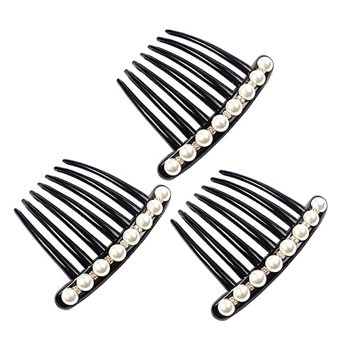 LIOOBO Perlen Haarkämme 3 Stück Rutschfest Hochzeitshaarschmuck für Frauen und Mädchen Modischer Haarschmuck mit Kristallen für Hochzeiten Partys und Besondere Anlässe von LIOOBO