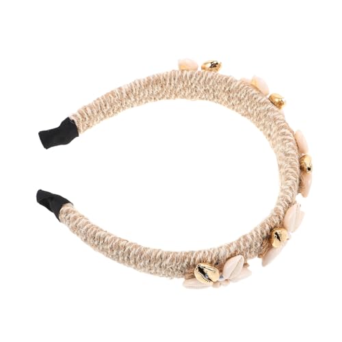 LIOOBO Muschel Stirnband Für Damen Breites Kopfstück Weiche Materialien Komfortabel Hautfreundlich Sommer Strand Haar Accessoire Für Urlaub Und Hochzeit von LIOOBO