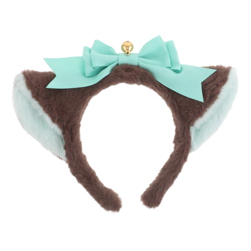 LIOOBO Katzenohren Haarband Mit Plüsch-bowknot Und Glöckchen Niedliches Stirnband Für Damen Und Mädchen Für Cosplay-events Und Festliche Anlässe von LIOOBO