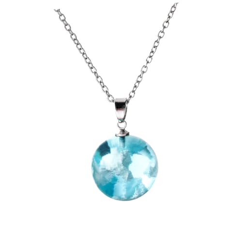 LIOOBO Resin Ball Pendant Halskette Damen Elegant Handgefertigt für Besondere Anlässe Wie Geburtstag Hochzeit Muttertag Valentinstag Geeignet von LIOOBO