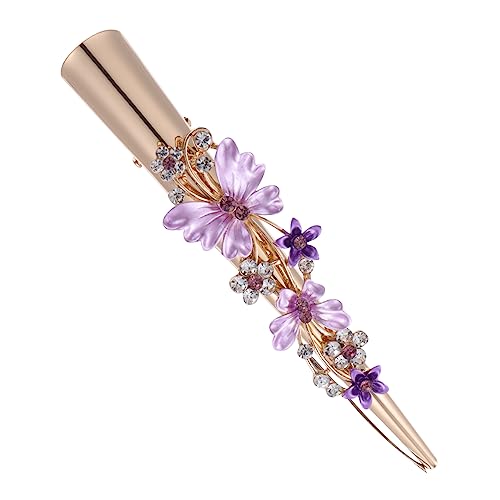 LIOOBO Retro Blumen Haarclip Metall Entenschnabel Clip Für Damen Große Haarklammer Rutschfeste Haarspange Für Frauen Modischer Haarschmuck Für Jeden Anlass von LIOOBO