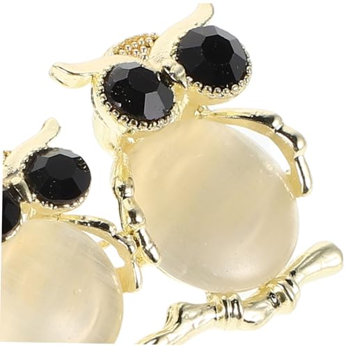 LIOOBO Rhinestone Eulenbrosche mit Funkelnden Kristallen Niedliche Cartoon Tier Anstecknadel Eleganter Schmuck für Damen Stilvoller Lapel Pin als für Freunde und Familie von LIOOBO