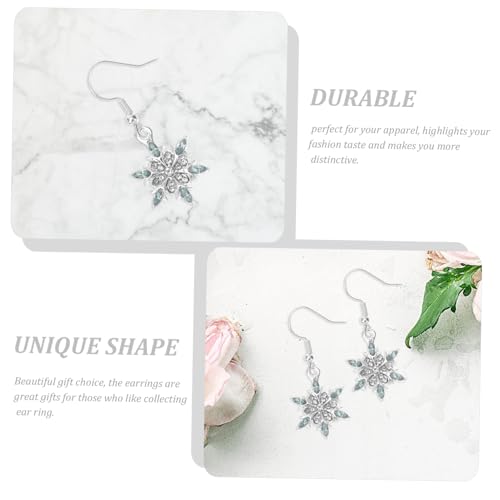 LIOOBO Rhinestone Ohrringe Damen Doppel Farbige Schneeflocken Ohrhänger aus Langlebiger Legierung Modischer Schmuck für Mädchen und Frauen mit Funkelnden Strasssteinen LIOOBO Rhinestone Ohrringe Damen Doppel Farbige Schneeflocken Ohrhänger aus Langlebiger Legierung Modischer Schmuck für Mädchen und Frauen mit Funkelnden Strasssteinen von LIOOBO
