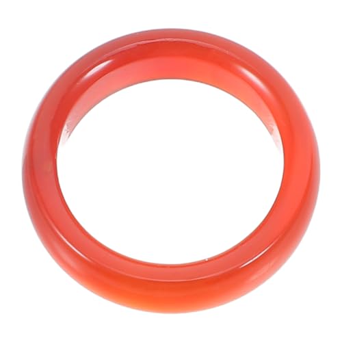 LIOOBO Roter Karneolring Natürlicher Achat Bandring für Damen Schmuckstück für Besondere Anlässe Innenmaß Hochwertige Verarbeitung Vielseitig Einsetzbar für Partys und Kostüme LIOOBO Roter Karneolring Natürlicher Achat Bandring für Damen Schmuckstück für Besondere Anlässe Innenmaß Hochwertige Verarbeitung Vielseitig Einsetzbar für Partys und Kostüme von LIOOBO