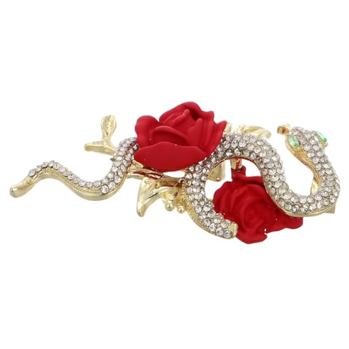 LIOOBO Schlangenbrosche für Damen Hochwertigem Rosélegierung Dekoratives Accessoire für Jacken Pullover und Mäntel Stilvolles für Modebewusste Frauen von LIOOBO