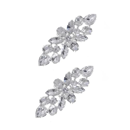 LIOOBO Schuhschnallen aus Hochwertigem Silber für High Heels und Flache Schuhe Elegante DIY schuhdekoration Strapazierfähige Einfach zu Befestigende Schuhclips für Damen von LIOOBO